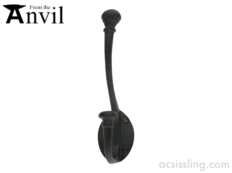 From The Anvil 33249 P/Coat Hat & Coat Hook Powder Coated Black 