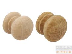 Hafele 195.77.*** Series Wooden Cabinet Knobs 34mm - 44mm - 49mm Unfinished 