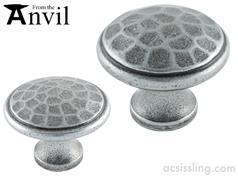 From The Anvil Beaten Cupboard Knob PEWTER 33625  33626 