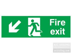 Fire Exit / Running Man/ Arrow Down Left Signs 