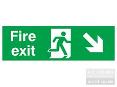 Fire Exit / Running Man/ Arrow Down Right Signs 