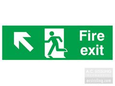 Fire Exit / Running Man/ Arrow Up Left Signs 