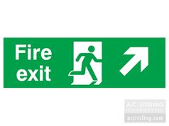 Fire Exit / Running Man/ Arrow Up Right Signs 