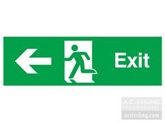  Exit / Running Man/ Arrow Left Signs  