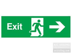 Exit / Running Man/ Arrow Right Signs  