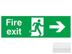 Fire Exit / Running Man/ Arrow Right Signs  