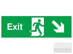  Exit / Running Man/ Arrow Down Right Sign  