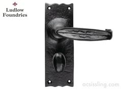Ludlow Foundries Traditional V Lever Handles Black Antique 