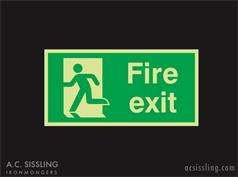 Fire Exit / Running Man / Left PHOTO-LUMINESCENT 