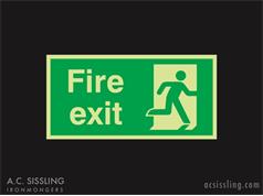 Fire Exit / Running Man / Right PHOTO-LUMINESCENT 