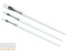 Pro Arte Series 32 Polar White Nylon Flat Brushes - All Purpose / Budget 