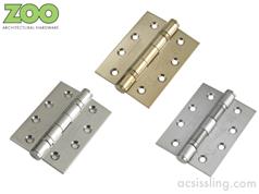 Stainless Steel Ball Bearing Butt Hinges Fire Rated Grade 13 102x76x3mm 