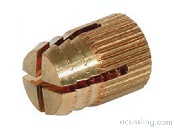 Hafele 051.45.004 Brass Spreading Dowel M4 Internal Thread for 5mm dia Hole 