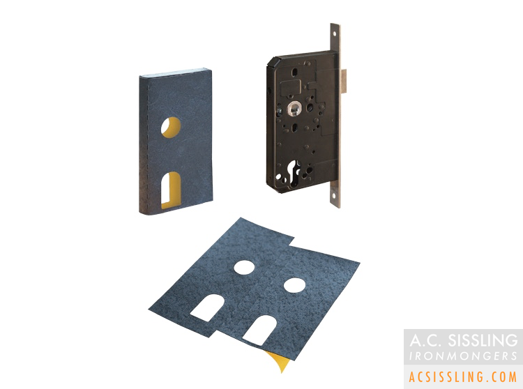 Exifire Universal BS Deadlock Intumescent Kit c/w Strike Plate 