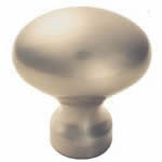 CH81SN Shaped Cyl Cupb Knob SN 15mm