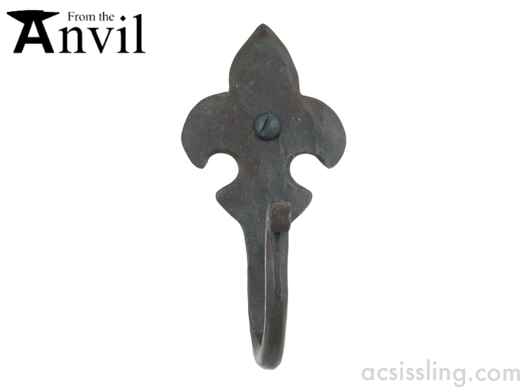 From The Anvil 33121 Fleur de Lys Hook 120mm x 51mm Wax 