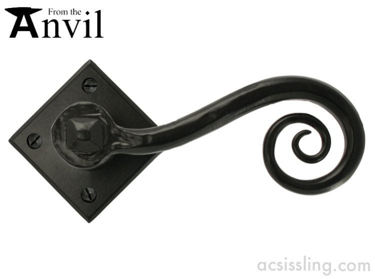 From The Anvil 33235 Monkeytail Diamond Rosette Handle Black 