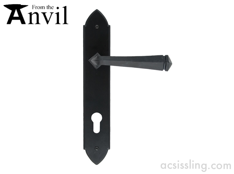 From The Anvil 33273 Gothic Espagnolette Lock 92mm centre  Black 