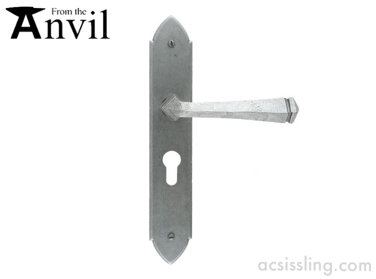 From The Anvil 33604-47 Gothic Euro Lock 47mm centre Pewter 
