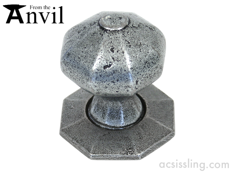 From The Anvil 33643 Octagonal Mortice/Rim Knob Pewter 