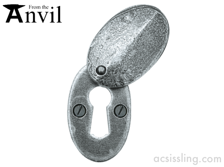 From The Anvil 33664 Oval Escutcheon & Cover Pewter 