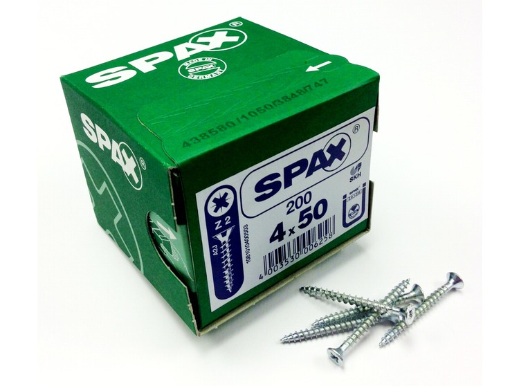 SPAX SCREWS Countersunk Bright Zinc Plated POZI 