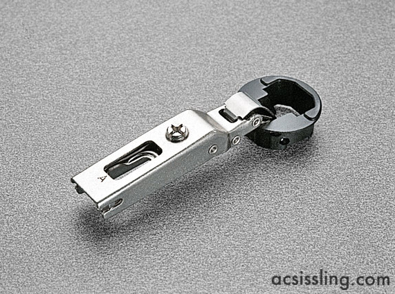 SALICE C2C7A39 Full O/Lay Sprung Hinge Hinge 0mm Crank 26mm Cup 94d Opening For Glass Doors