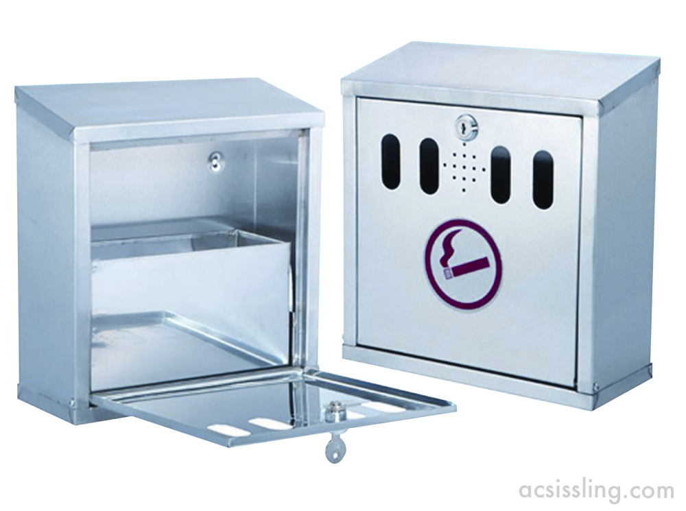 Newstar CB.001 Square Cigarette Bin Stainless Steel 