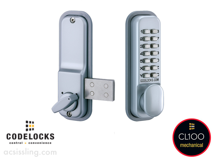 CODELOCK 100 Economy Surface Deadbolt Silver Grey 