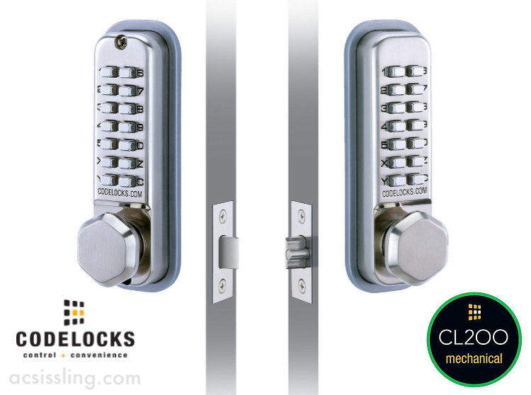CODELOCK CL290  Mortice Latch Back to Back Stainless Steel 