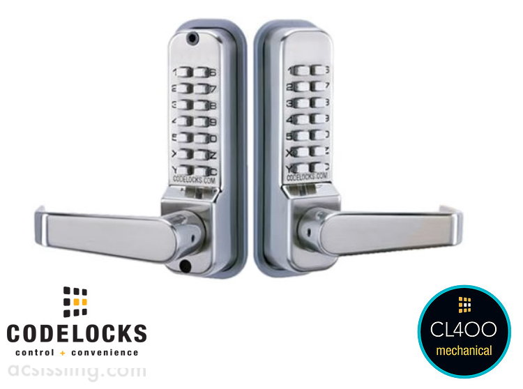 CODELOCK CL410 Mortice Latch Back to Back Stainless Steel 