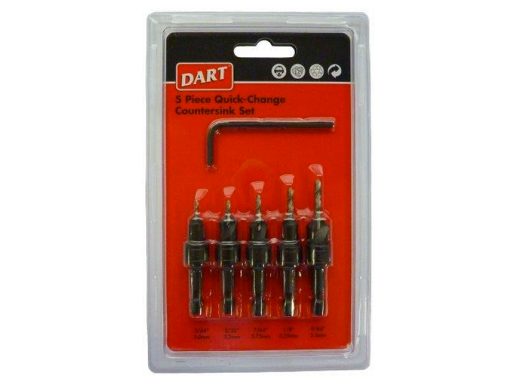 DART 5-Piece Quickchange Countersink Set  