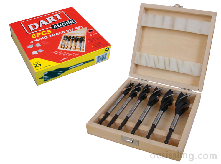 DART 4-Wing Auger Bit Set  6 Piece  