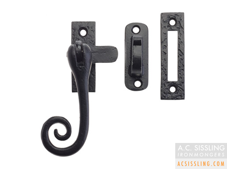 Foxcote Foundries FF82 Curly Tail Casement Fastener Black Antique 