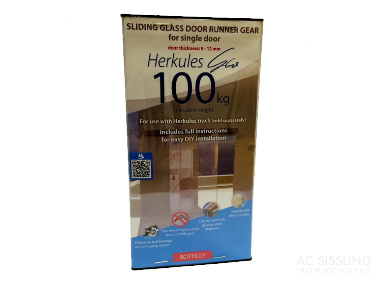 Rothley HERKULES GLASS Additional Door Fittings Pack (No Track) 
