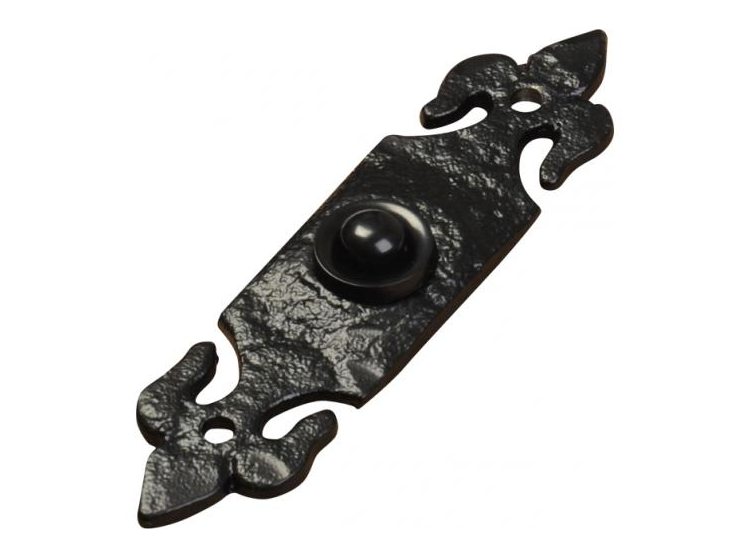 Kirkpatrick 1761 Fleur-de-Lys Bell Push Antique Black 