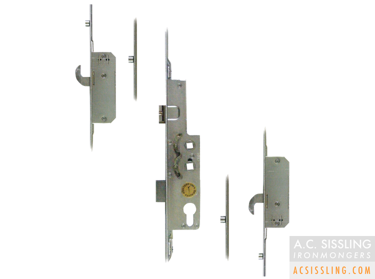 AVOCET Lever Operated Latch & Deadbolt Twin Spindle with 2-Hooks & 4-Rollers 35mm Backset