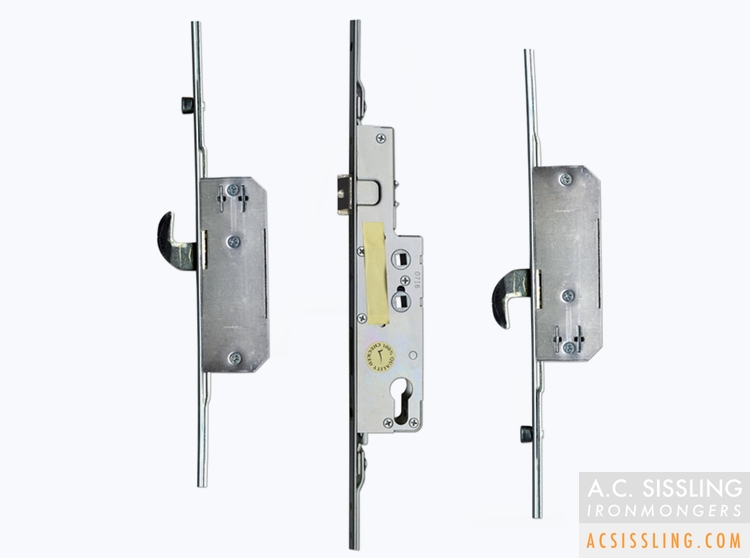 AVOCET Lever Operated Latch & Deadbolt Twin Spindle with 2-Hooks & 2-Rollers 35mm Backset