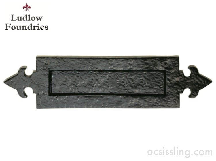 Ludlow Foundries LF5525  Fluer De Lys Letter Plate Black Antique 
