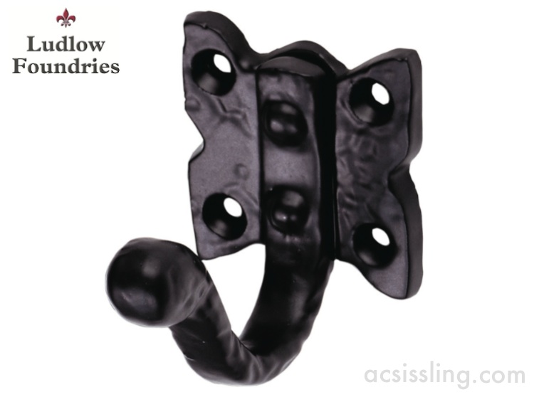 Ludlow Foundries LF5527 Single Wardrobe Hook Black Antique 