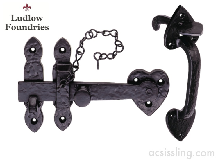 Ludlow Foundries LF5535 Thumb Latch Set Black Antique 