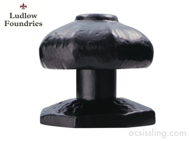 Ludlow Foundries LF5550 Octagonal Centre Door Knob Black Antique 