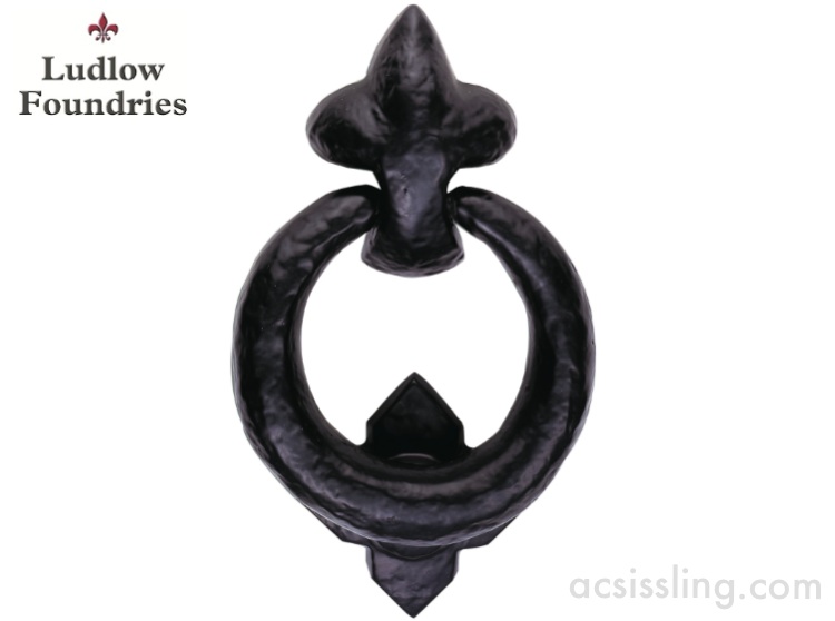 Ludlow Foundries LF5590 Ring Door Knocker Black Antique 