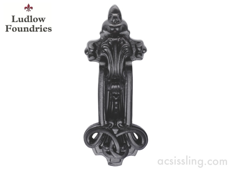 Ludlow Foundries LF5591 Ornate Door Knocker Black Antique