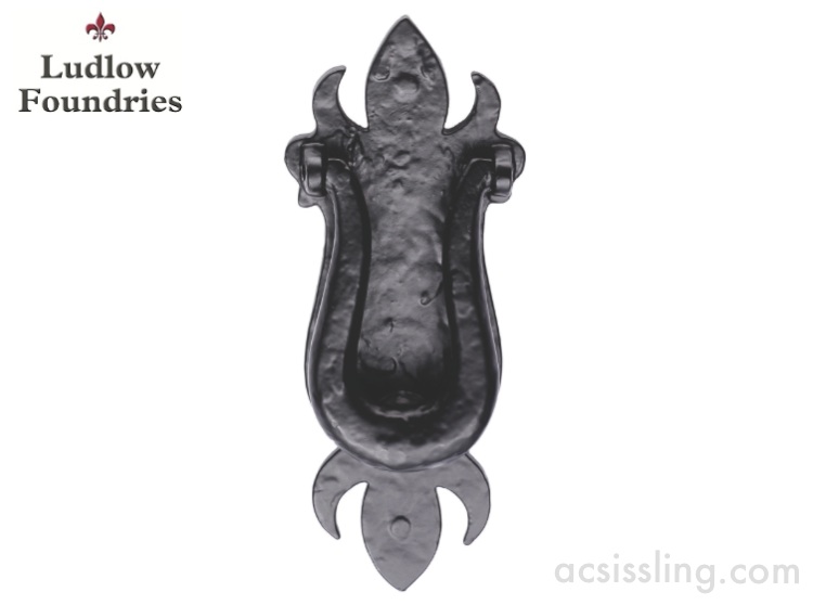 Ludlow Foundries Fleur De Lys Door Knocker Black Antique 
