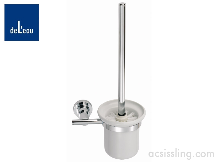 DeLeau LV14CP Mezzo Toilet Brush/Holder Polished Chrome 