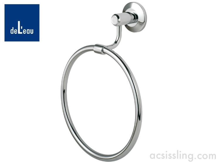 DeLeau LW05CP Tempo Towel Ring Polished Chrome 