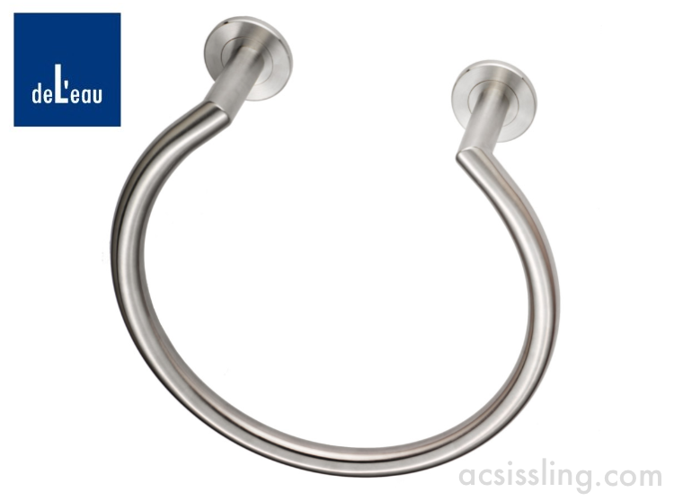 DeLeau LX05SS Stainless Towel Ring Satin Stainless Steel 