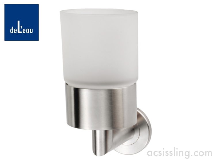DeLeau LX12SS Stainless Single Tumbler Holder Satin Stainless Steel 