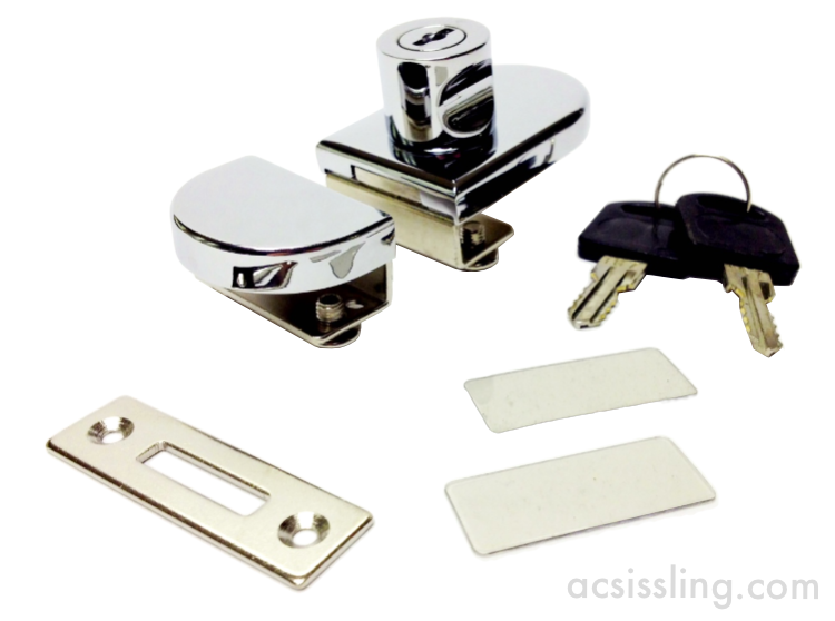 NS-GLI Glass Cabinet Door Lock (Clamp-on Type) 